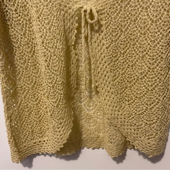 Vintage  Y2k Crochet open front tie cardigan - Picture 4 of 6